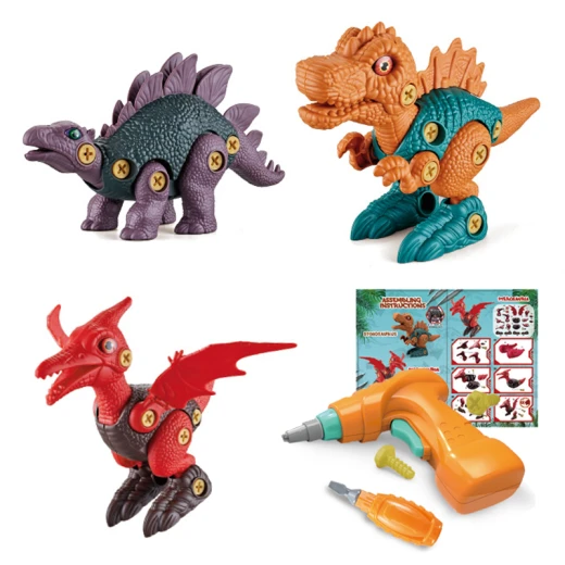 Dinosaur Assembly Toy Set -Realistic Electric DIY Kit with Light & Sound, Inertia Dinosaur Storage Toy | For Ages 3+ - Rs Toys - Image 8