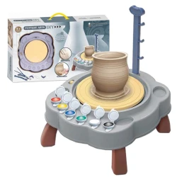 Ceramic Arts Machine - Kids Pottery Wheel Set with Electric Clay Maker, Complete with Tools and Clay for Creative Fun, Ideal for Ages 3 (ZY111-RS)