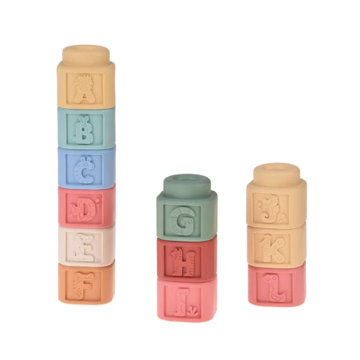 Soft Pastel Rubber Blocks with Cute Ducks - 30 Piece Set for Children Ages 18 Months and Up - Rs Toys - Image 6