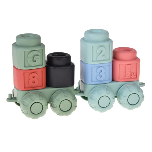 Soft Pastel Rubber Blocks with Cute Ducks - 30 Piece Set for Children Ages 18 Months and Up - Rs Toys - Image 8