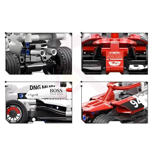 DREAMAMSTER Formula 1 Technical Blocks 276 Pcs Pull-Back Drive Rubber Wheels Realistic model (DG1003-RS) - Rs Toys - Image 4