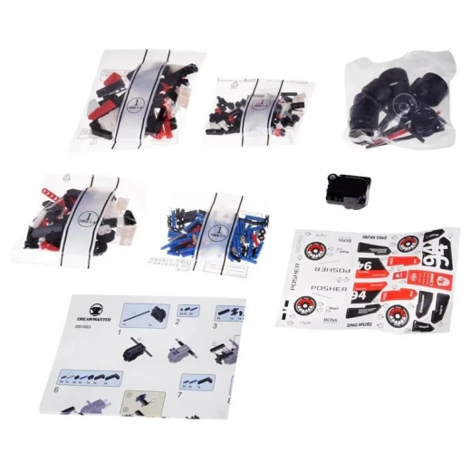 DREAMAMSTER Formula 1 Technical Blocks 276 Pcs Pull-Back Drive Rubber Wheels Realistic model (DG1003-RS) - Rs Toys - Image 8