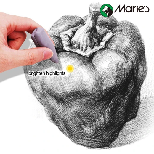 ممحاة مطاطية للرسامين رمادية اللون غير سامة قابلة للعجن من ماريس (6142) - ألعاب ار اس - Image 6