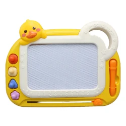 Magic Slate Board erasable Magnetic Drawing, Writing Duck Design with Handle, and Includes Pen & Four Stamps Size 30.7 x 23 cm (TK740-RS)