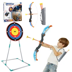 Sport Set Shooting Game Bow & Arrow Set for Kids , Archer With Sound & Light For Age 6 Years + (ZG270-509-RS)