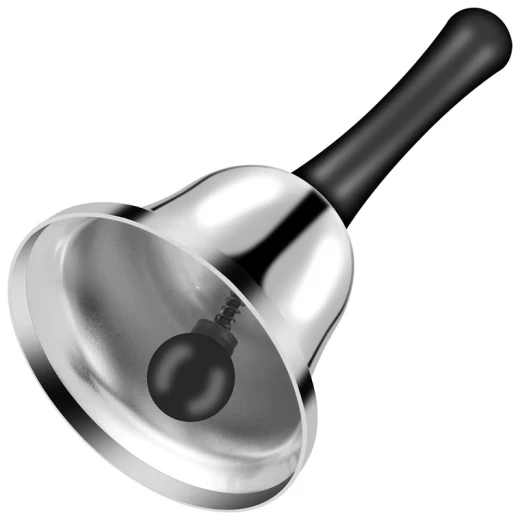 QJ Stainless Steel Hand Bell Call Bell Ringing Bell with Handle Suitable for use in restaurants , Christmas (QJ126-01-RS) - Rs Toys - Image 7