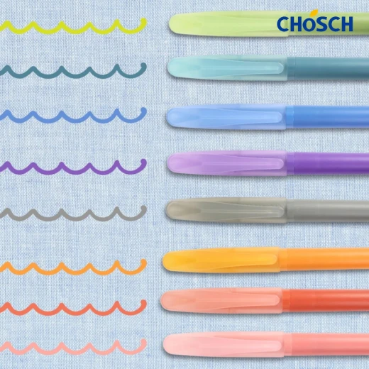 CHOSCH Pocket Gel Pen Tip 0.5 mm 8 Colors , Fast Dry , Mat Finished (CS-G332-RS) - Chosch - Image 8