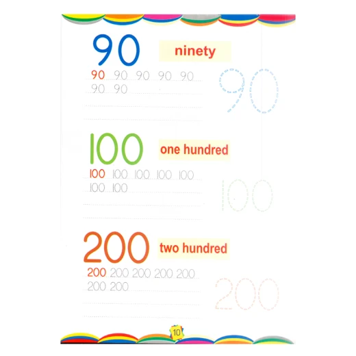 Erasable White Board book learning Numbers Size 33.5 x 24 cm 10 Pages (1709-RS) - Rs Toys - Image 2