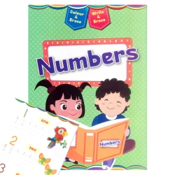 Erasable White Board book learning Numbers Size 33.5 x 24 cm 10 Pages (1709-RS)