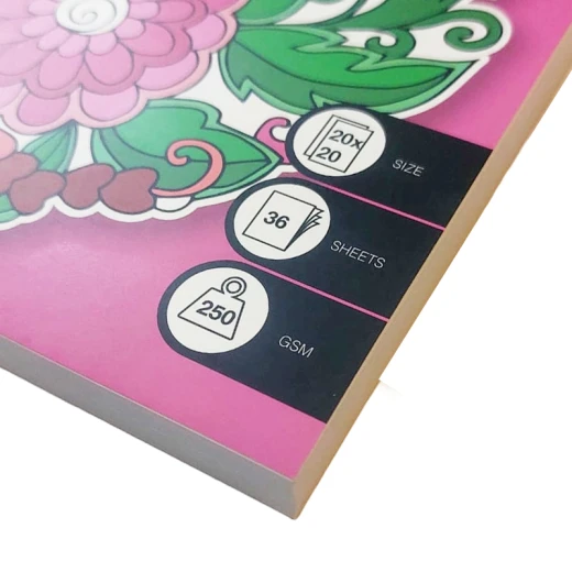 كتاب تلوين ماندالا مضاد للتوتر من ديكو تايم، ورق سميك 250 جم/م²، أشكال مقصوصة مسبقًا، 36 صفحة، مقاس 20 × 20 سم، غلاف وردي (3219371) - ألعاب ار اس - Image 4