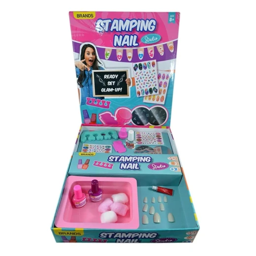 Stamping Nail Studio - Pretend Play at Home Salon for Girls | Best Gift for Girls Ages 8+ - Rs Toys - Image 2
