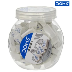 DOMS - White Eraser Jar Of 30 Small Erasers 2.5 cm long (7255-RS)