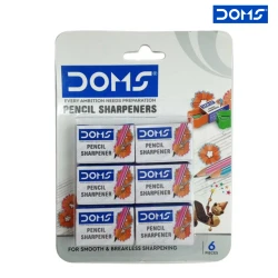 DOMS - Pencil Sharpeners Pack Of 6 Small Sharpeners 3 cm Long (8209-RS)