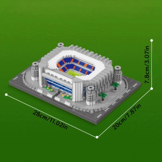 Santiago Bernabéu Football Stadium Building Model – 2727 Pieces | Real Madrid Stadium Replica | Educational Building Toy for Kids & Adults | Suitable for Ages 6+ - Rs Toys - Image 4