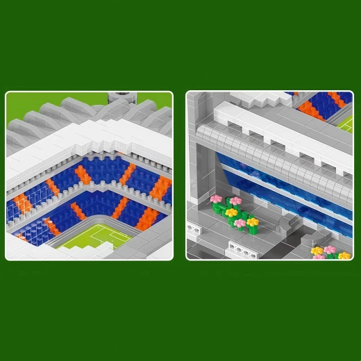 Santiago Bernabéu Football Stadium Building Model – 2727 Pieces | Real Madrid Stadium Replica | Educational Building Toy for Kids & Adults | Suitable for Ages 6+ - Rs Toys - Image 6