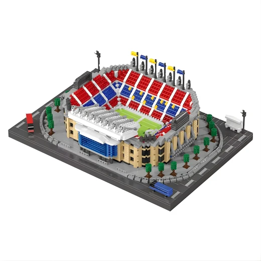 Camp Nou Football Stadium Building Block Model – 2436 Pieces | FC Barcelona Stadium Miniature Model | Educational Construction Toy for Kids and Adults | Ages 6+ - Rs Toys - Image 2