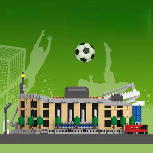 Camp Nou Football Stadium Building Block Model – 2436 Pieces | FC Barcelona Stadium Miniature Model | Educational Construction Toy for Kids and Adults | Ages 6+ - Rs Toys - Image 5