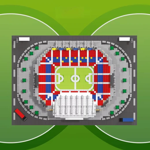 Camp Nou Football Stadium Building Block Model – 2436 Pieces | FC Barcelona Stadium Miniature Model | Educational Construction Toy for Kids and Adults | Ages 6+ - Rs Toys - Image 6