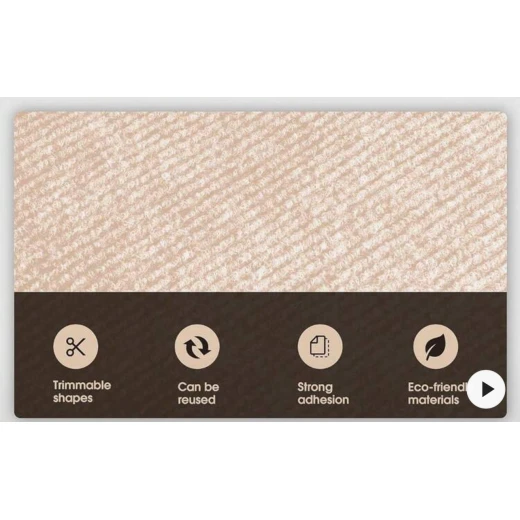 Pets Self-Adhesive Cat Scratching Mat Furniture Protector , beige color , 100*40cm - Pets - Image 2