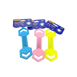Pets Senye Pet Teeth Cleaning Chew Toy , Length 15cm , width 5cm– Hexagonal Dumbbell Design