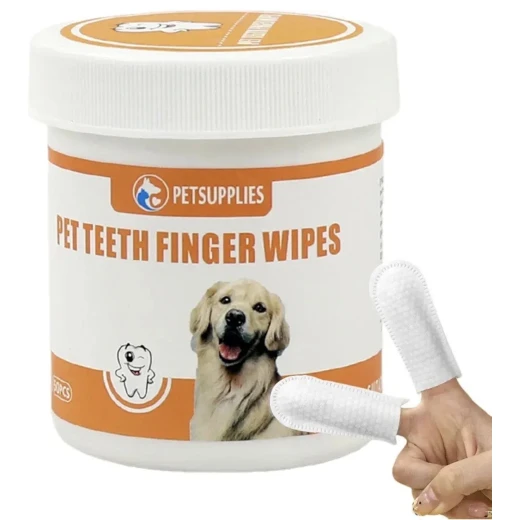 Pet Dental Care Finger Wipes (50 Counts) – No-Rinse Dog & Cat Teeth Cleaning Wipes for Plaque Removal and Fresh Breath Pet Dental Care Finger Wipes (50 Counts) – No-Rinse Dog & Cat Teeth Cleaning Wipes for Plaque Removal and Fresh Breath