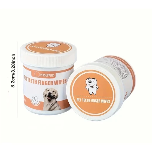 Pet Dental Care Finger Wipes (50 Counts) – No-Rinse Dog & Cat Teeth Cleaning Wipes for Plaque Removal and Fresh Breath - Pets - Image 4