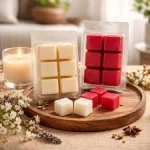 مكعبات واكس ميلت من شمع الصويا الطبيعي بعطر السدر والزعفران – 6 مكعبات – لون أحمر - عبير سوب
