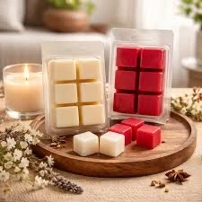 مكعبات واكس ميلت من شمع الصويا الطبيعي بعطر السدر والزعفران – 6 مكعبات – لون أحمر مكعبات واكس ميلت من شمع الصويا الطبيعي بعطر السدر والزعفران – 6 مكعبات – لون أحمر
