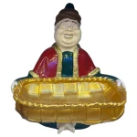 صحن ضيافة شخصية فانانيس ديكور رمضان كريم من مادة البولي ريزن رجل سمين حجم كبير (22 × 25 سم) - فنانيس