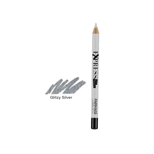 Farmasi Glitzy Silver Waterproof Eyeliner for Glamorous Eye Makeup Long Lasting Intense Color Farmasi Glitzy Silver Waterproof Eyeliner for Glamorous Eye Makeup Long Lasting Intense Color