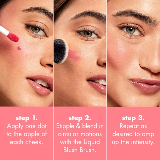 بلاشر سائل e.l.f. Camo لون Peach Perfect، عالي التصبغ وثابت طويل، لمسة ناعمة ومشرقة، نباتي وخالي من التجارب على الحيوانات - إلف - Image 2