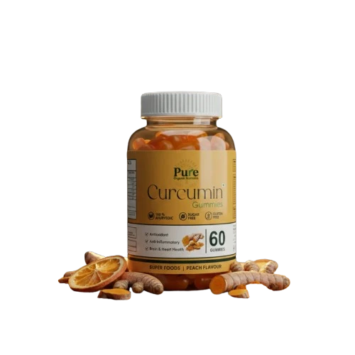 PURE ORGANICS AUSTRALIA Curcumin Gummies – 60 Gummies – Chewable Daily Supplement with Great Taste and Easy-to-Take Formula - Pure organic