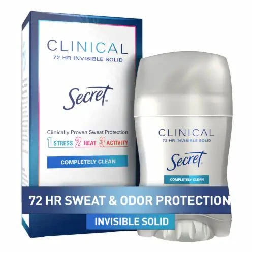 Secret Clinical Strength Soft Solid Antiperspirant and Deodorant for Women, Free & Sensitive, 1.6 oz - Secret