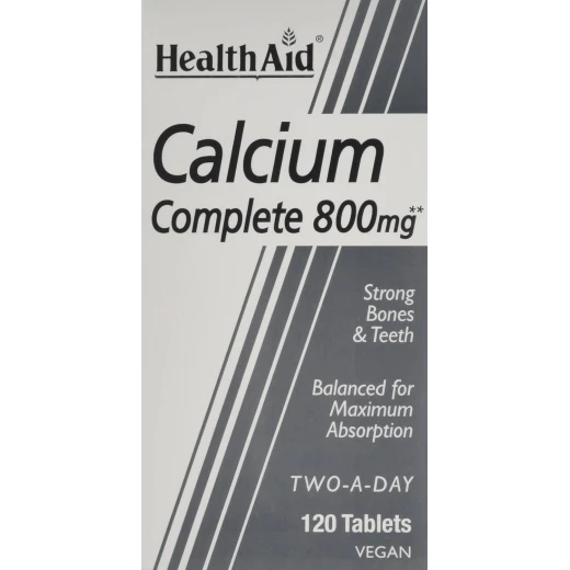 HealthAid Calcium Complete 800mg – Calcium Supplement Tablets – Daily Nutritional Support – 120 Tablets HealthAid Calcium Complete 800mg – Calcium Supplement Tablets – Daily Nutritional Support – 120 Tablets