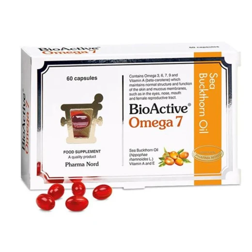 Pharma Nord Omega 7 Sea Buckthorn Oil – 60 Capsules – Omega 7 Supplement for Skin Hydration, Daily Nutrition & Wellness Support Pharma Nord Omega 7 Sea Buckthorn Oil – 60 Capsules – Omega 7 Supplement for Skin Hydration, Daily Nutrition & Wellness Support