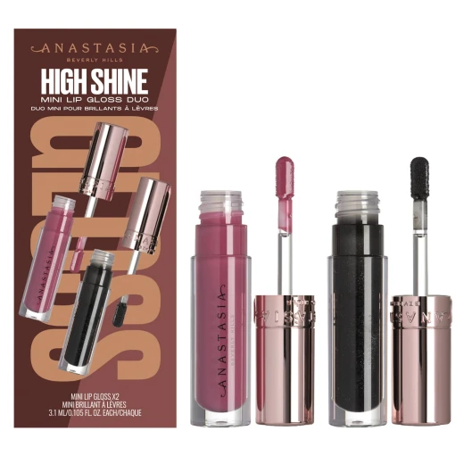 Anastasia Beverly Hills Mini Lip Gloss Duo – High Pigment Scented Lip Lacquer Set for Shimmering, Volumized & Luminous Lips (Pulse/Phantom)
