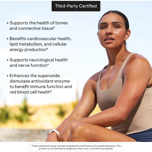 THORNE Copper Bisglycinate – Highly Absorbable Chelated Copper Supplement – Supports Bone, Heart, Blood Vessel, Nerve & Skin Health - Thorne - Image 2