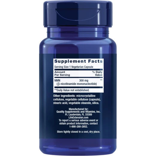 Life Extension NAD+ Cell Support NMN – 300mg Nicotinamide Mononucleotide – 30 Vegetarian Capsules – Healthy Aging & Cellular Energy Support – Gluten Free, Non-GMO - Life extension - Image 3