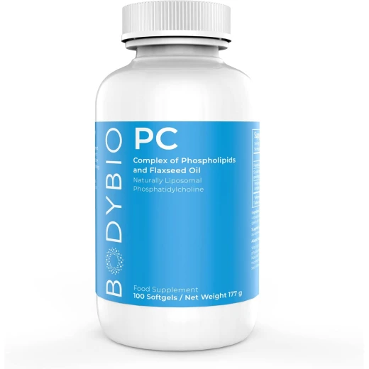 BodyBio PC Phosphatidylcholine + Phospholipids – Liposomal High Absorption Formula – Brain & Cellular Health Support – Non-GMO – 100 Softgels BodyBio PC Phosphatidylcholine + Phospholipids – Liposomal High Absorption Formula – Brain & Cellular Health Support – Non-GMO – 100 Softgels
