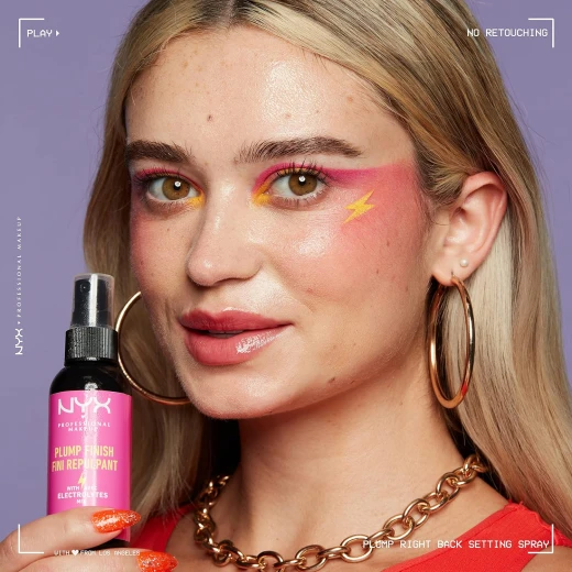 NYX PROFESSIONAL MAKEUP Makeup Setting Spray - Plump Finish, Long-Lasting Face Mist with Vitamins and Electrolytes - NYX - Image 2