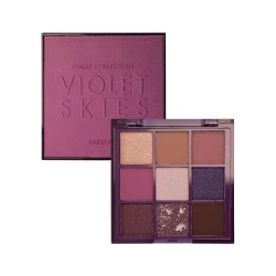 FARMASi Oasis Collection Violet Skies Eyeshadow Palette – 8.1 g / 0.29 oz – 9 Highly Pigmented Matte & Shimmer Shades – Long-Lasting, Blendable, Travel-Friendly Eye Makeup Palett
