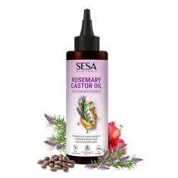 Sesa Ayurvedic Rosemary Hair Oil with Castor Oil & Sesame, Hibiscus For Hair Growth Strengthens Roots Controls Hair Fall and Moisturizing Dry Skin