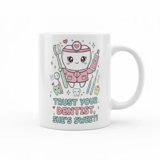 Cute Dentist Mug – Trust Your Dentist, She’s Sweet! Cute Dentist Mug – Trust Your Dentist, She’s Sweet!