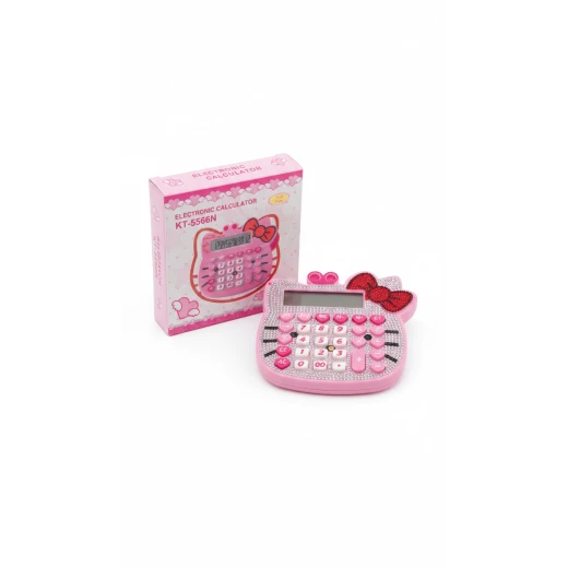 Cute Pink Calculator – Kawaii Style with Sparkle Design - 100% Organic - Image 2