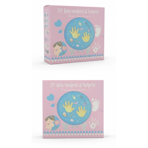 طقم تذكار بصمات يد وقدم الطفل DIY - مجموعة قوالب طين ناعم غير سام باللون الوردي مع ملحقات تزيين وحامل عرض - اصنع ذكريات تدوم طويلاً وزينة فريدة لغرف المواليد الجدد للأولاد والبنات، سهلة الاستخدام وآمنة تماماً طقم تذكار بصمات يد وقدم الطفل DIY - مجموعة قوالب طين ناعم غير سام باللون الوردي مع ملحقات تزيين وحامل عرض - اصنع ذكريات تدوم طويلاً وزينة فريدة لغرف المواليد الجدد للأولاد والبنات، سهلة الاستخدام وآمنة تماماً