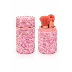 Crystal Makeup Brush Holder with Brushes – Cute Sparkly Organizer