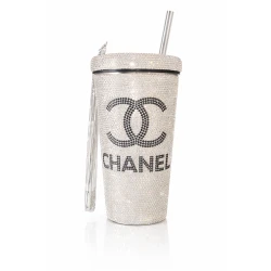 Luxury Rhinestone Tumbler with Straw
