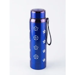 Insulated Stainless Steel Vacuum Flask Water Bottle with Leakproof Lid and Carry Strap Large Capacity Thermal Tumbler for Coffee Tea Cold Drinks Travel Office Gym Daily Use Available in Brown and Black