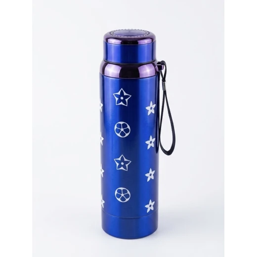 Insulated Stainless Steel Vacuum Flask Water Bottle with Leakproof Lid and Carry Strap Large Capacity Thermal Tumbler for Coffee Tea Cold Drinks Travel Office Gym Daily Use Available in Brown and Black