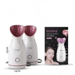 Nano Facial Steamer for Deep Skin Hydration and Pore Cleansing, Portable Face Steam Device with Fine Mist Technology for Skincare Preparation and Daily Beauty Routine, Compact 25 x 14 cm Home Use Design